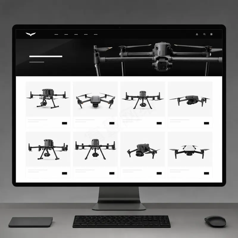 无人机品牌外贸独立站网站建设案例封面